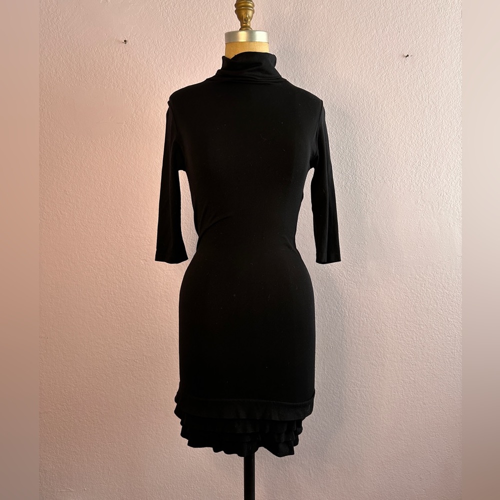 Turtle Neck Backless Dress